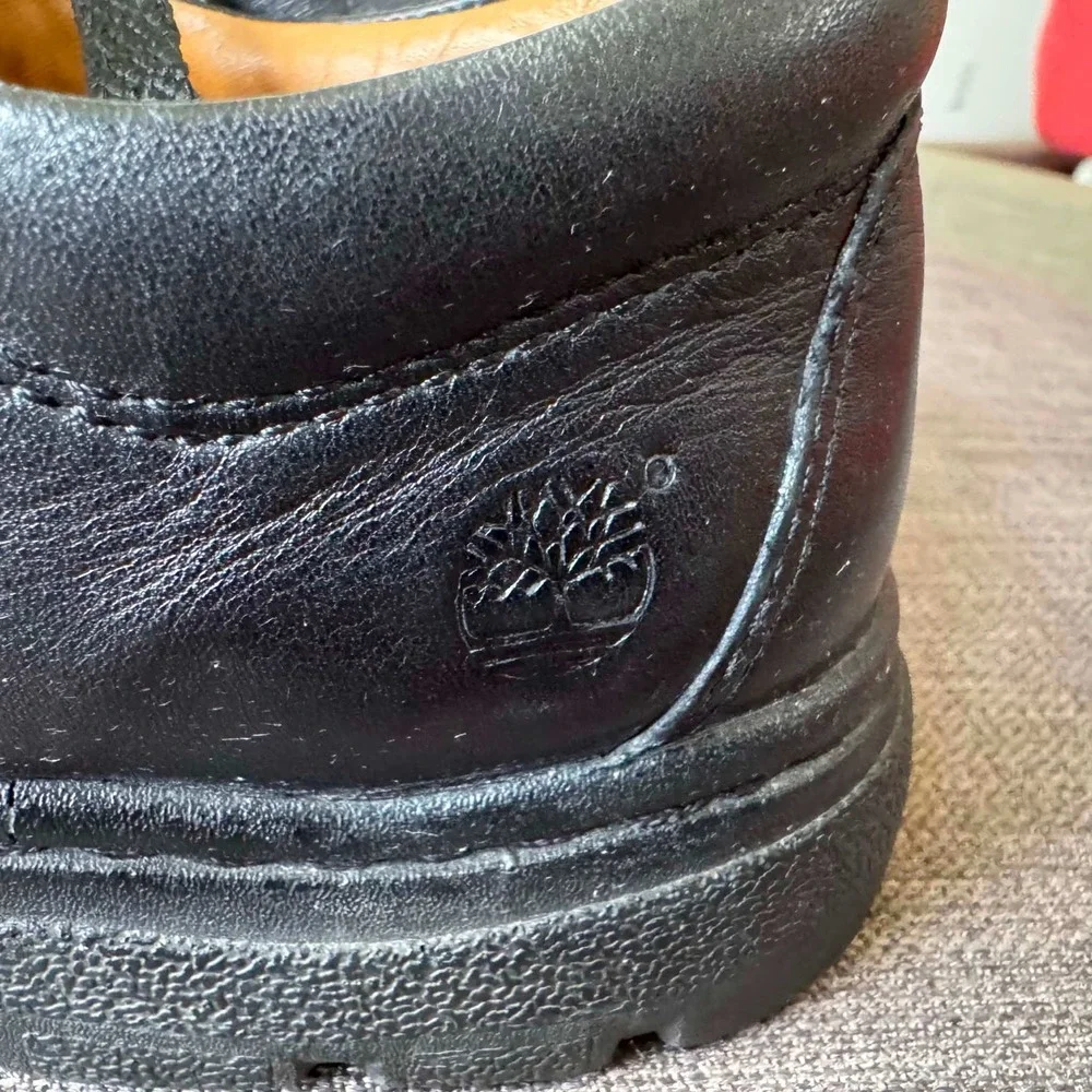 Timberland Mens Black Leather Low Top Hiking Shoes 30380 Size 8.5 M